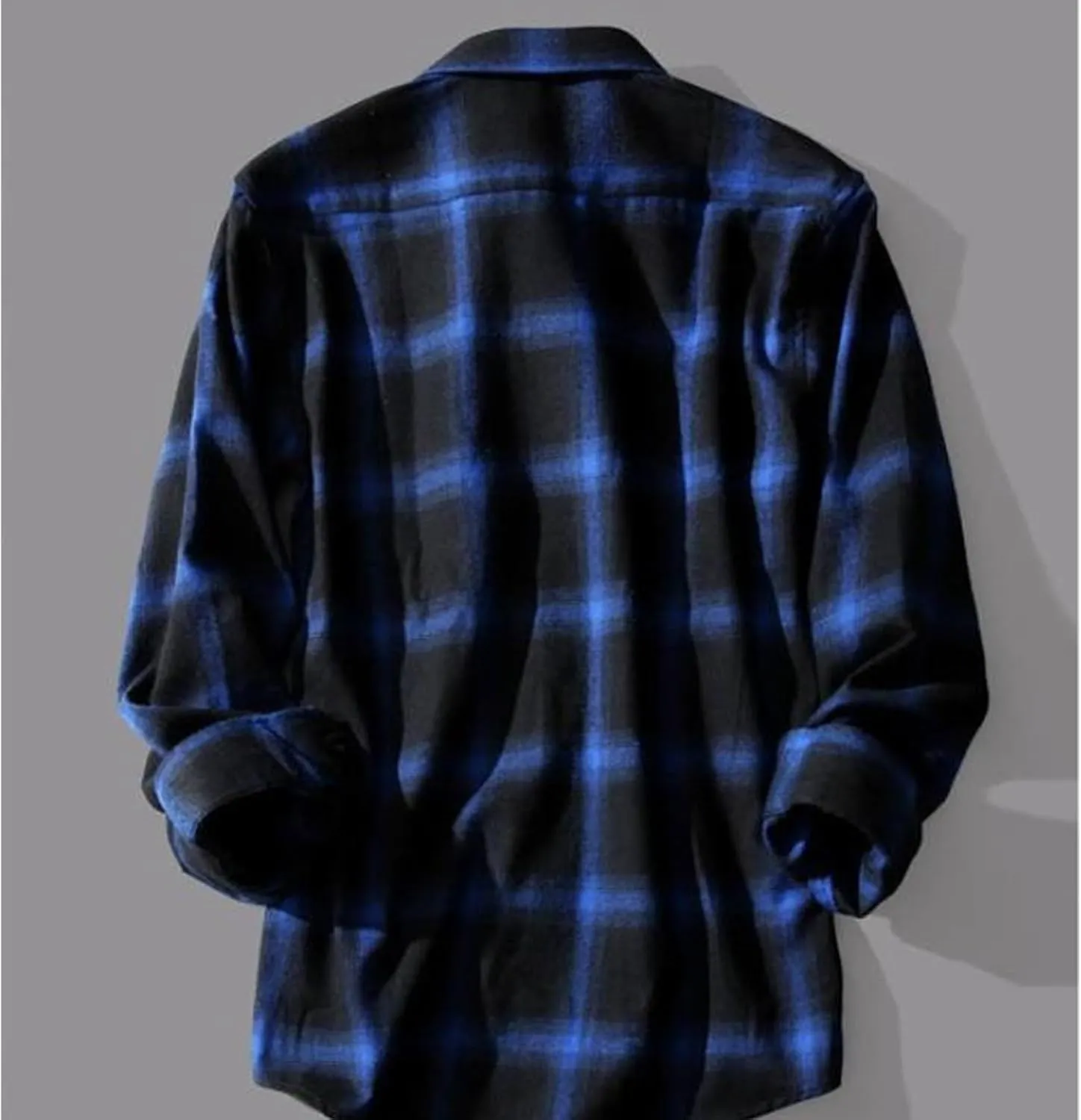 Mens Button Down Shirt Regular Fit Long Sleeve Buffalo Plaid Lapel Camp Shirts Casual Lightweight Jacket Fashion Tops