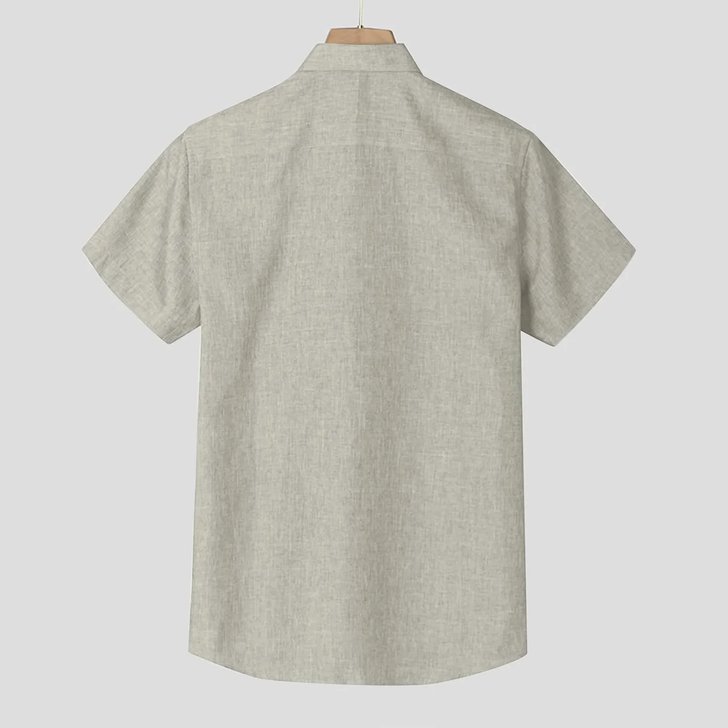 Mens Button Down Short Sleeve Textured Wrinkle Free Stretch Shirts Business Casual Work Dress Shirts Hawaiian Outfits Clothes