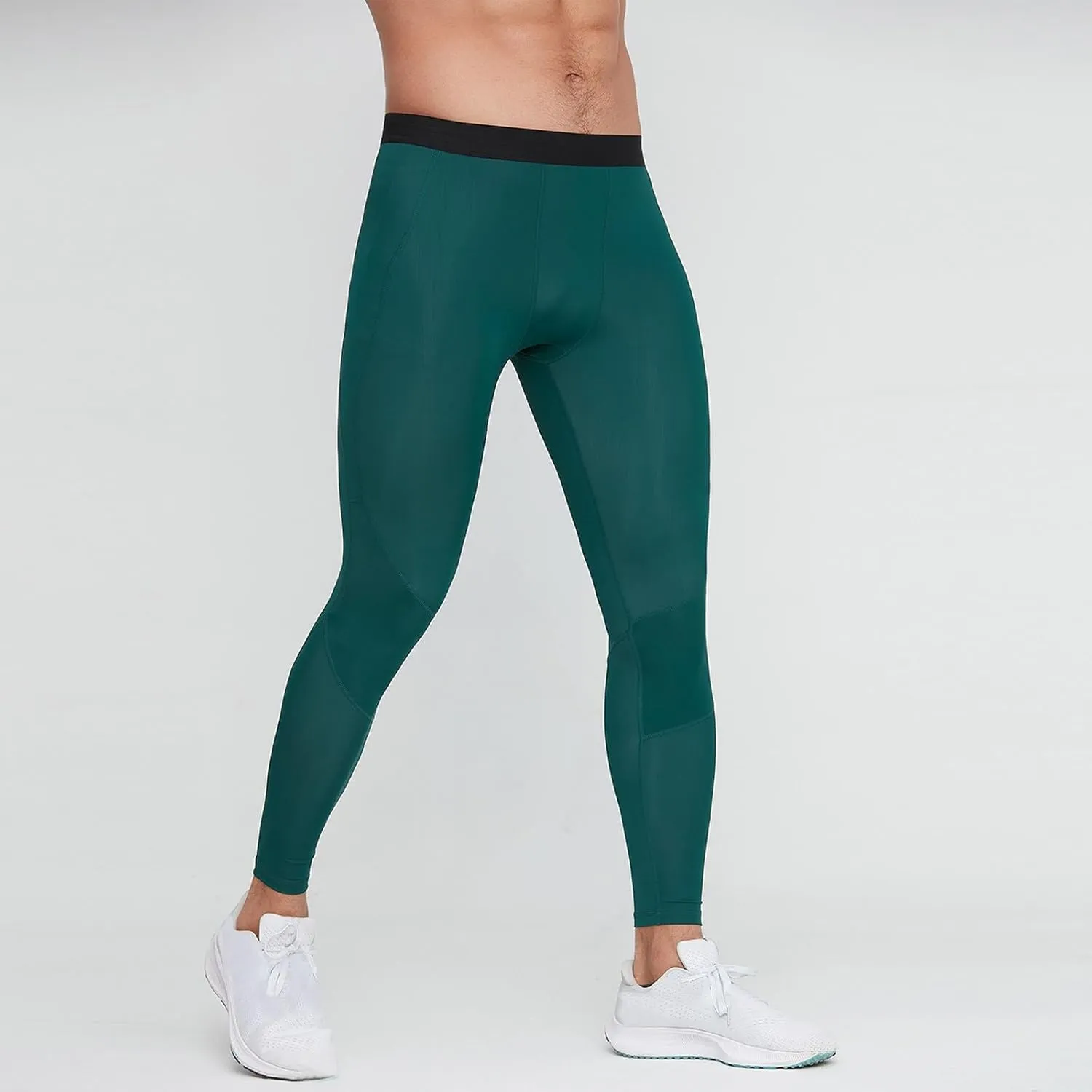 Men's Compression Leggings High Stretch Athletic Base Layer Quick Dry Slim Elastic Waistband Gym Running Workout Daily