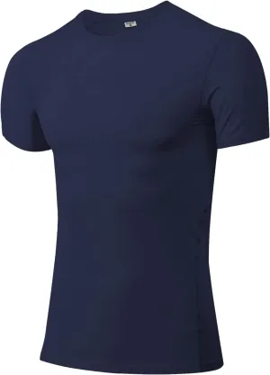 Mens Compression Shirts Short Sleeve Athletic Compression Tops Dry Fit Running T-Shirt Sports Base Layer Undershirts