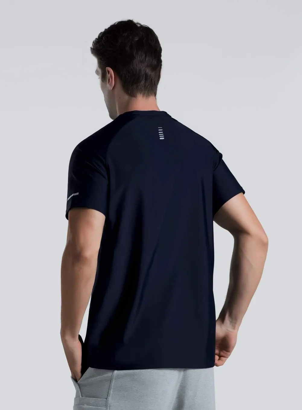 Men's Cooling Ice Silk Running Shirts Quick Dry Short Sleeve Athletic Gym T-Shirts UPF 50  Outdoor Workout Tshirts