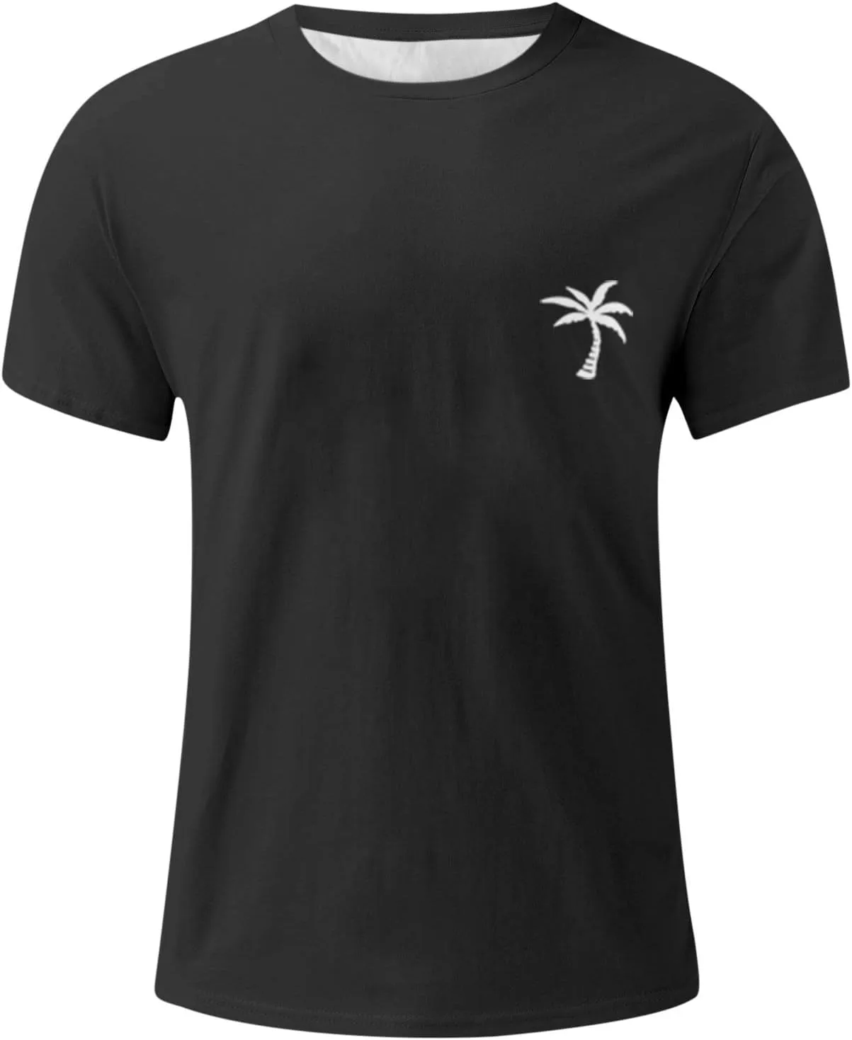 Mens Graphic T-Shirts Short Sleeve Crew Neck Shirt Casual Loose Tops Athletic Hawaiian Beach Summer Tee Shirts