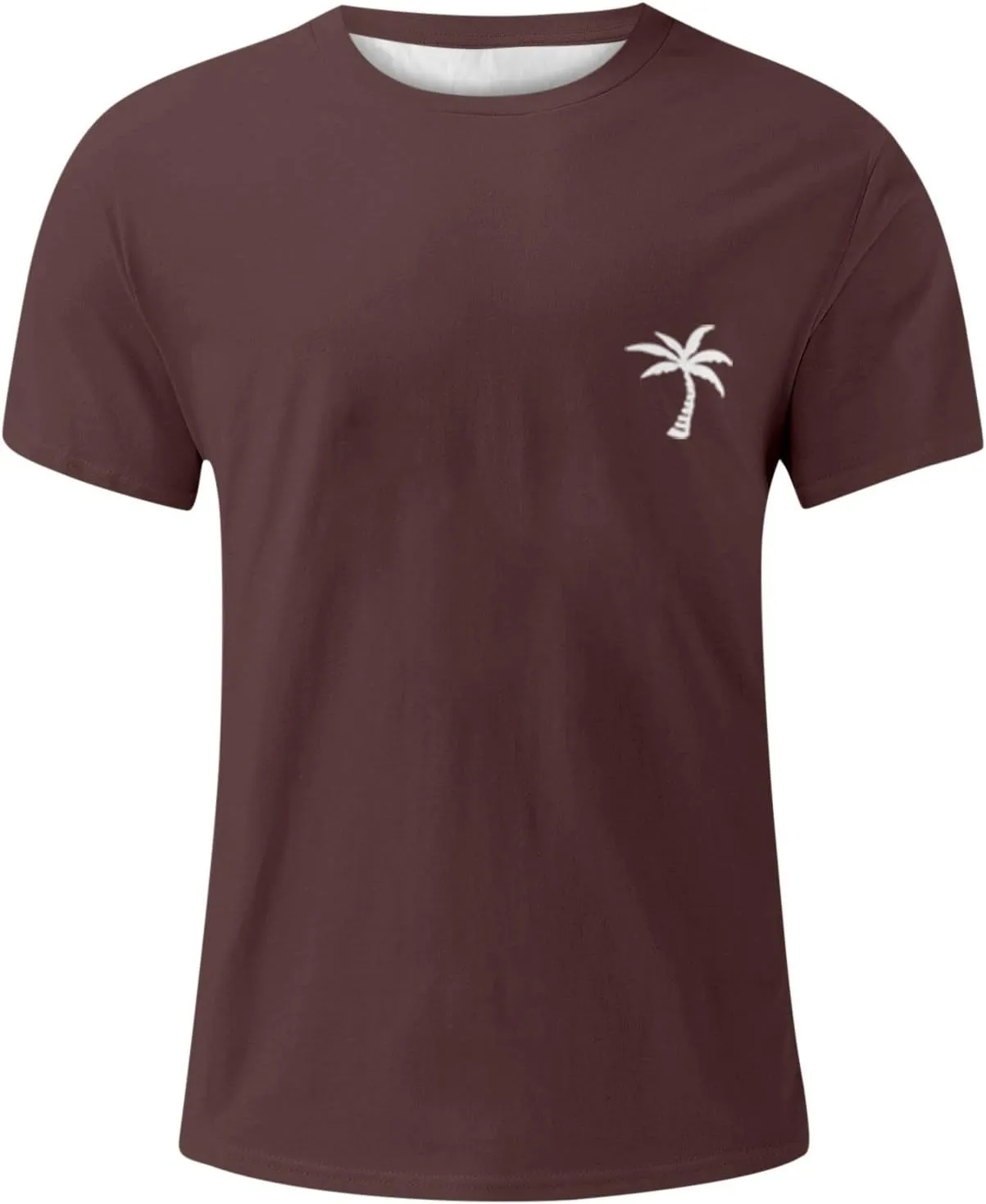 Mens Graphic T-Shirts Short Sleeve Crew Neck Shirt Casual Loose Tops Athletic Hawaiian Beach Summer Tee Shirts