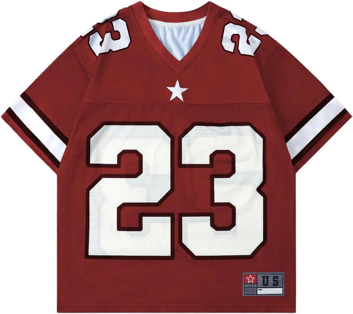 Men's Number Graphic Jersey Shirts Short Sleeve Striped Casual T Shirt Top Athletic Sports Jersey T Shirts Streetwear