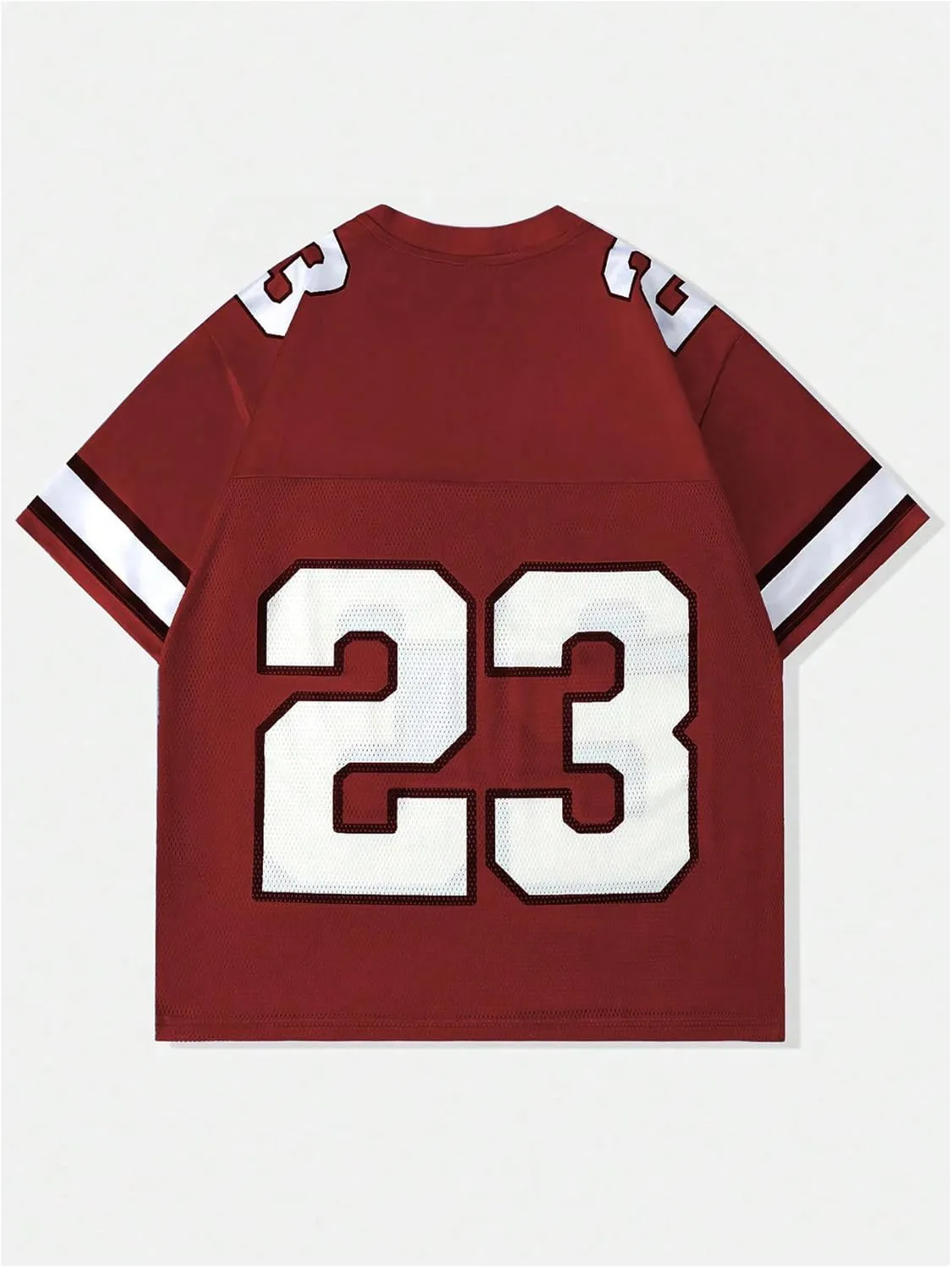 Men's Number Graphic Jersey Shirts Short Sleeve Striped Casual T Shirt Top Athletic Sports Jersey T Shirts Streetwear