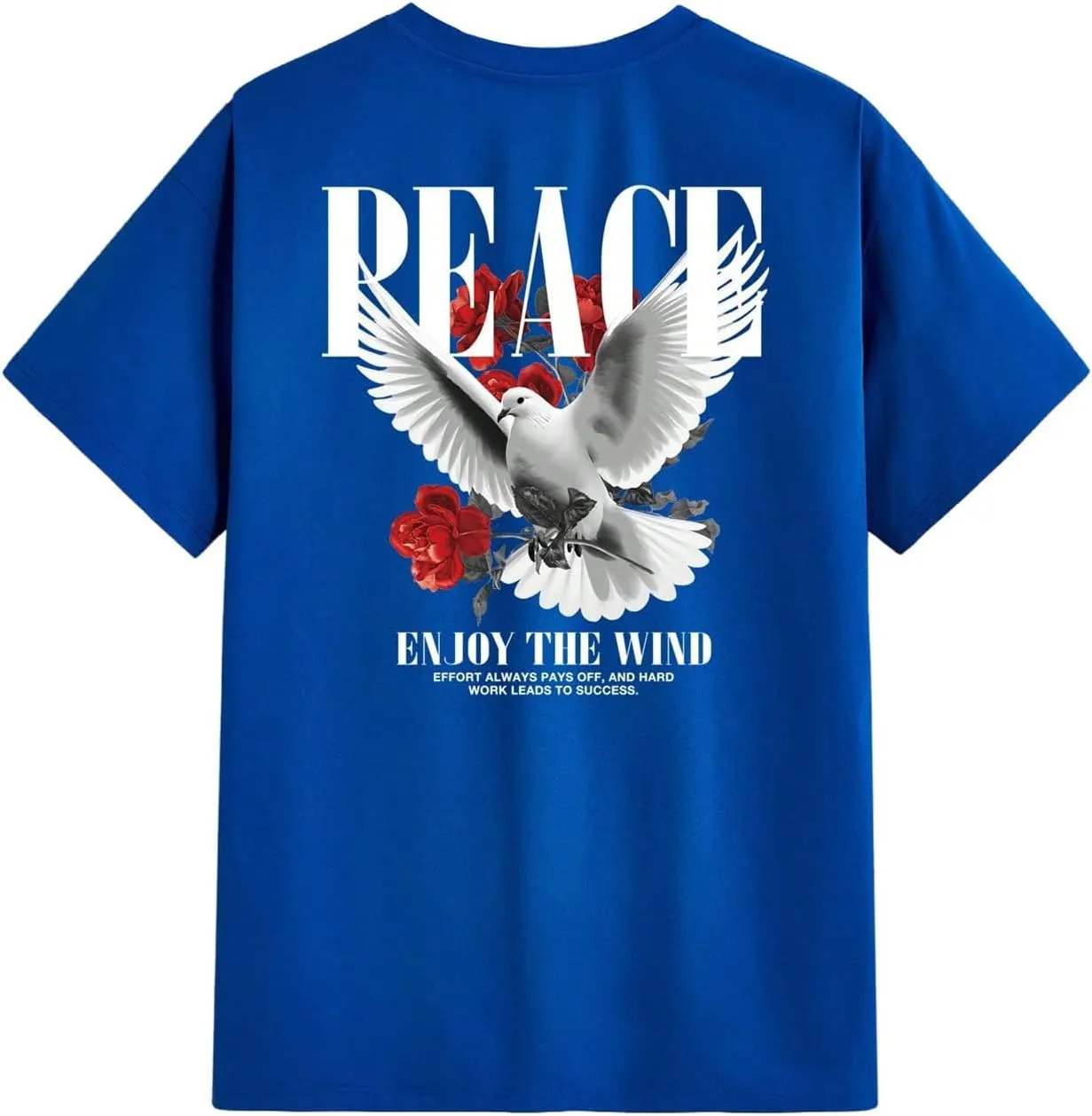 Men's Oversized T Shirt Short Sleeve Crew Neck Graphic Tees Drop Shoulder Summer Tops Streetwear