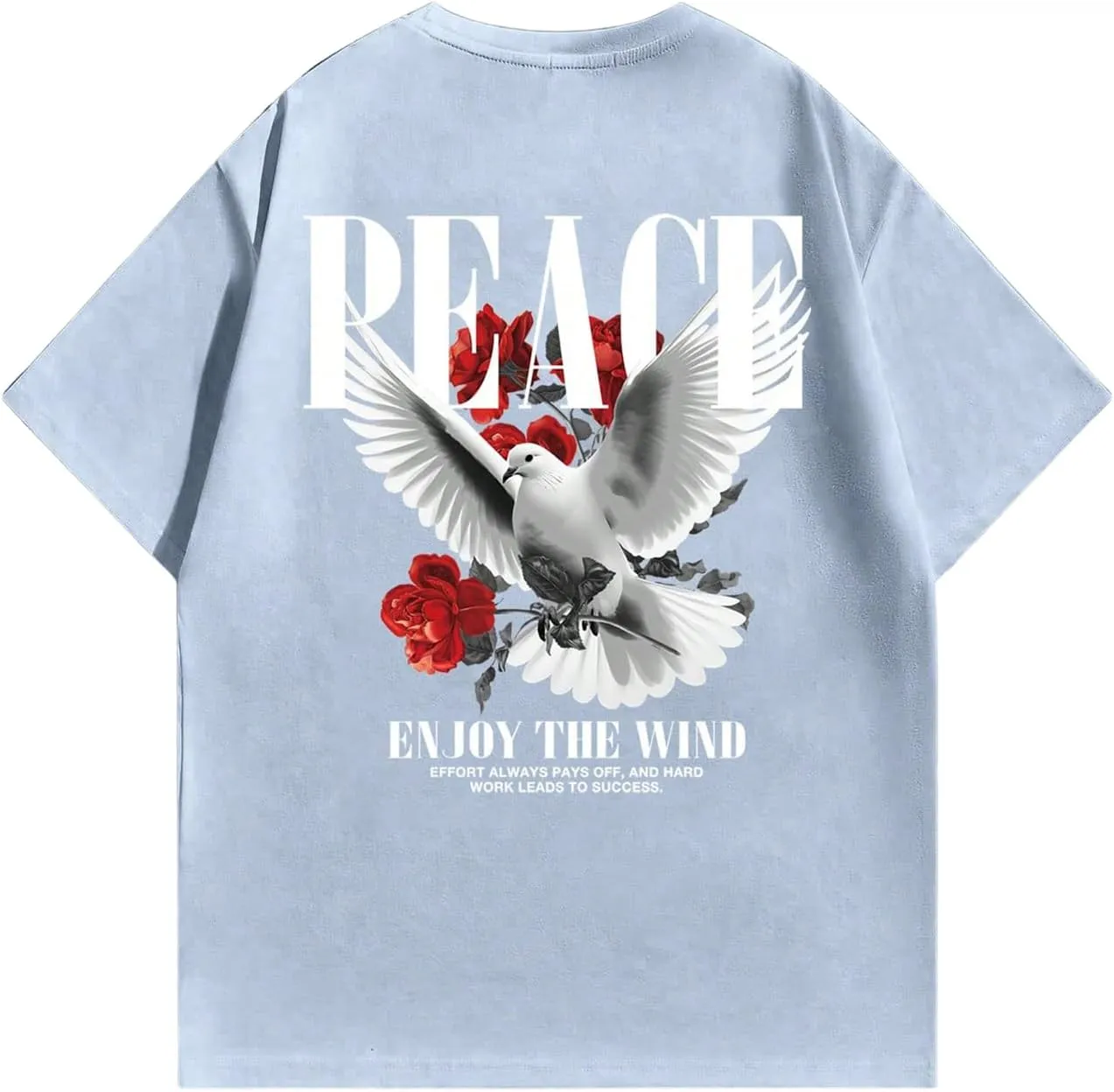 Men's Oversized T Shirt Short Sleeve Crew Neck Graphic Tees Drop Shoulder Summer Tops Streetwear