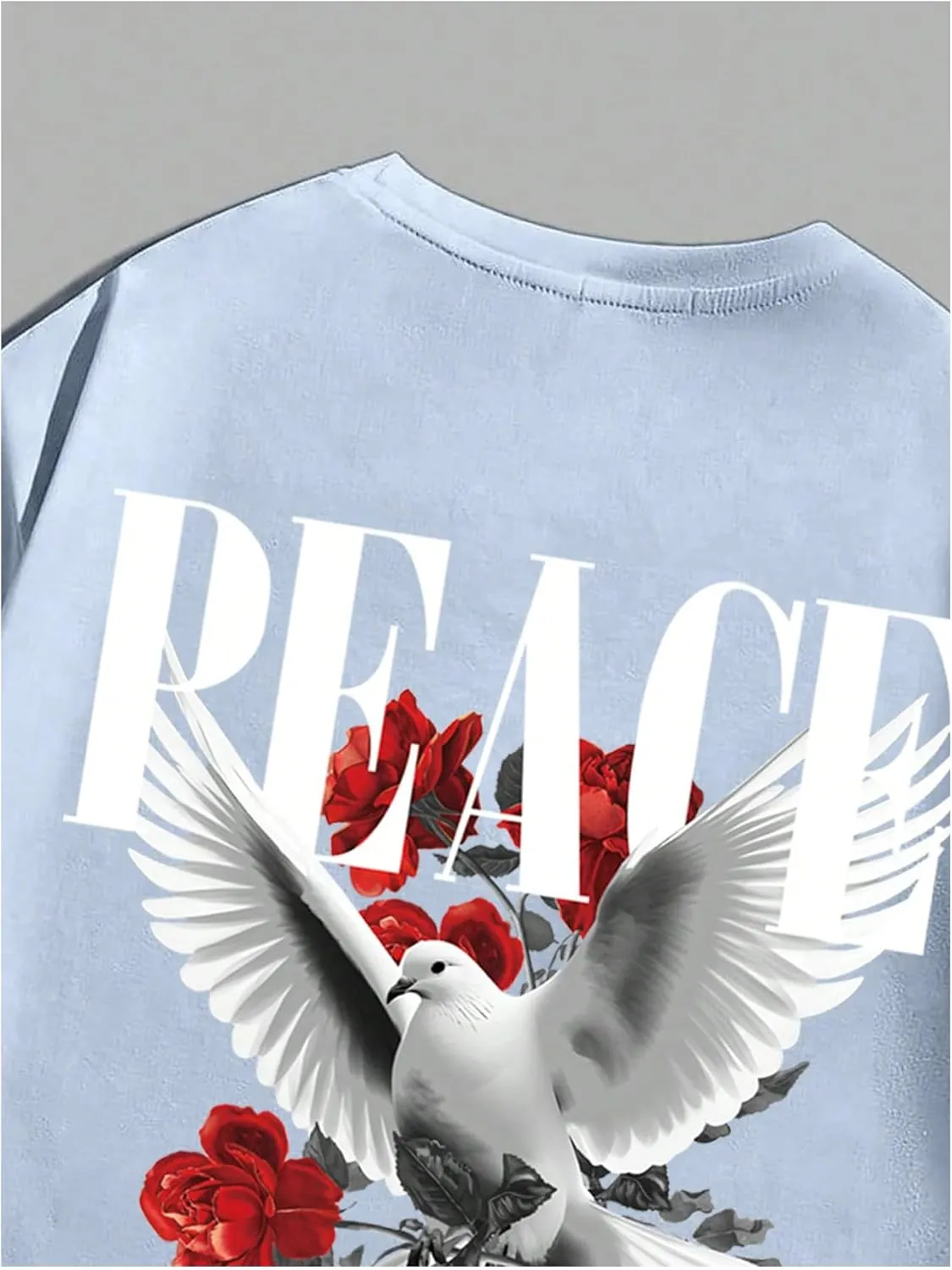 Men's Oversized T Shirt Short Sleeve Crew Neck Graphic Tees Drop Shoulder Summer Tops Streetwear