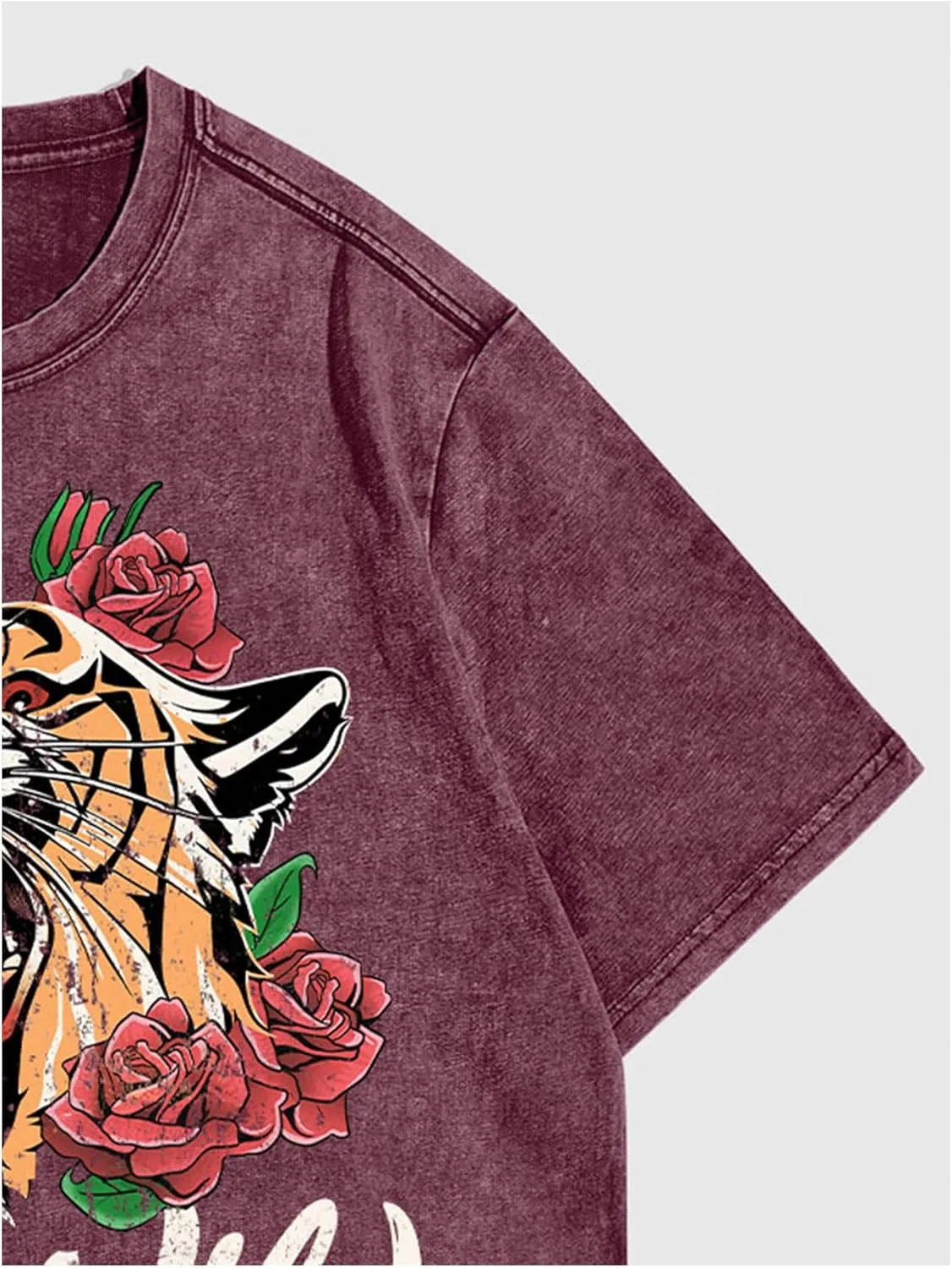 Men's Oversized Tshirts Short Sleeve Drop Shoulder Letter Graphic Tees Summer Crew Neck Tee Shirts