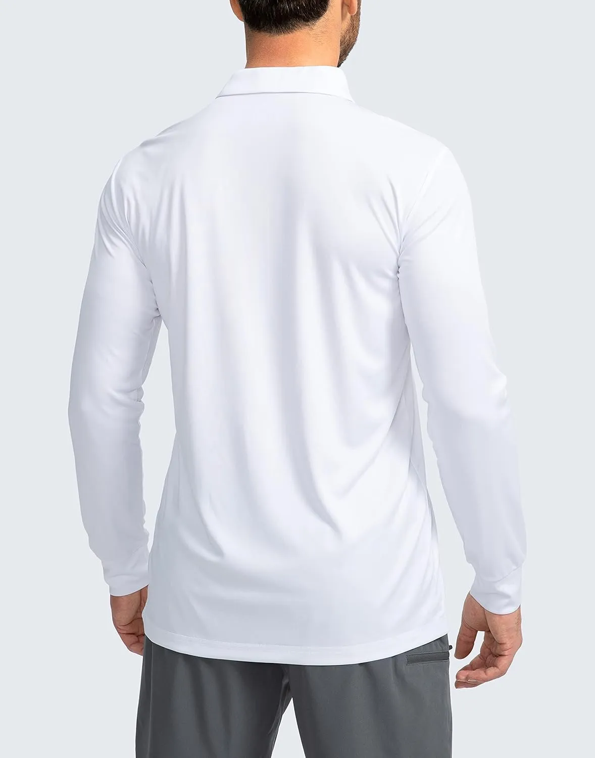 Men's Polo Shirt Long Sleeve Golf Shirts Lightweight UPF 50  Sun Protection Cool Shirts for Men Work Fishing Outdoor