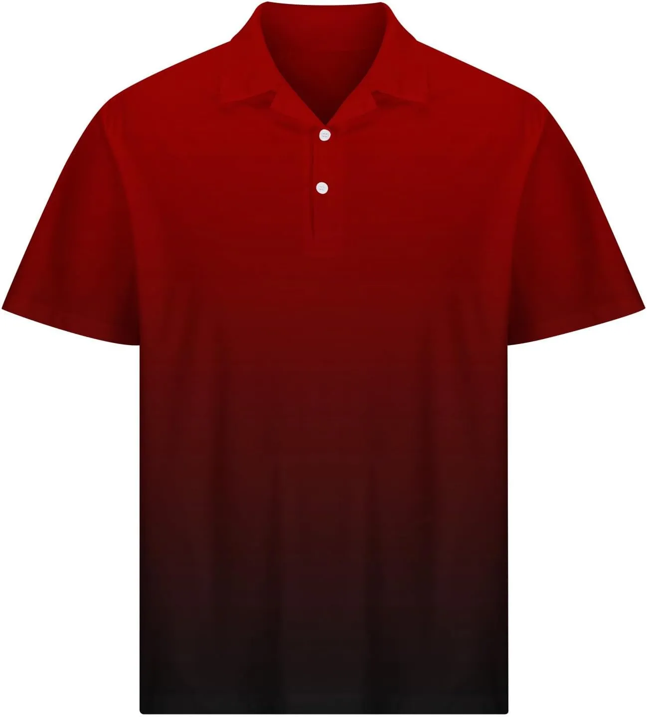 Mens Polo Shirts Short Sleeve Gradient Color Gym Workout Golf T-Shirt Casual Fashion V Neck Button Down Tops 2025