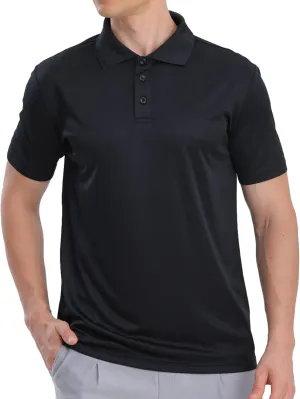 Mens Polo Shirts Short Sleeve,1 Pack/5 Pack Quick Dry Moisture Wicking Polos Workout Golf Shirts for Men