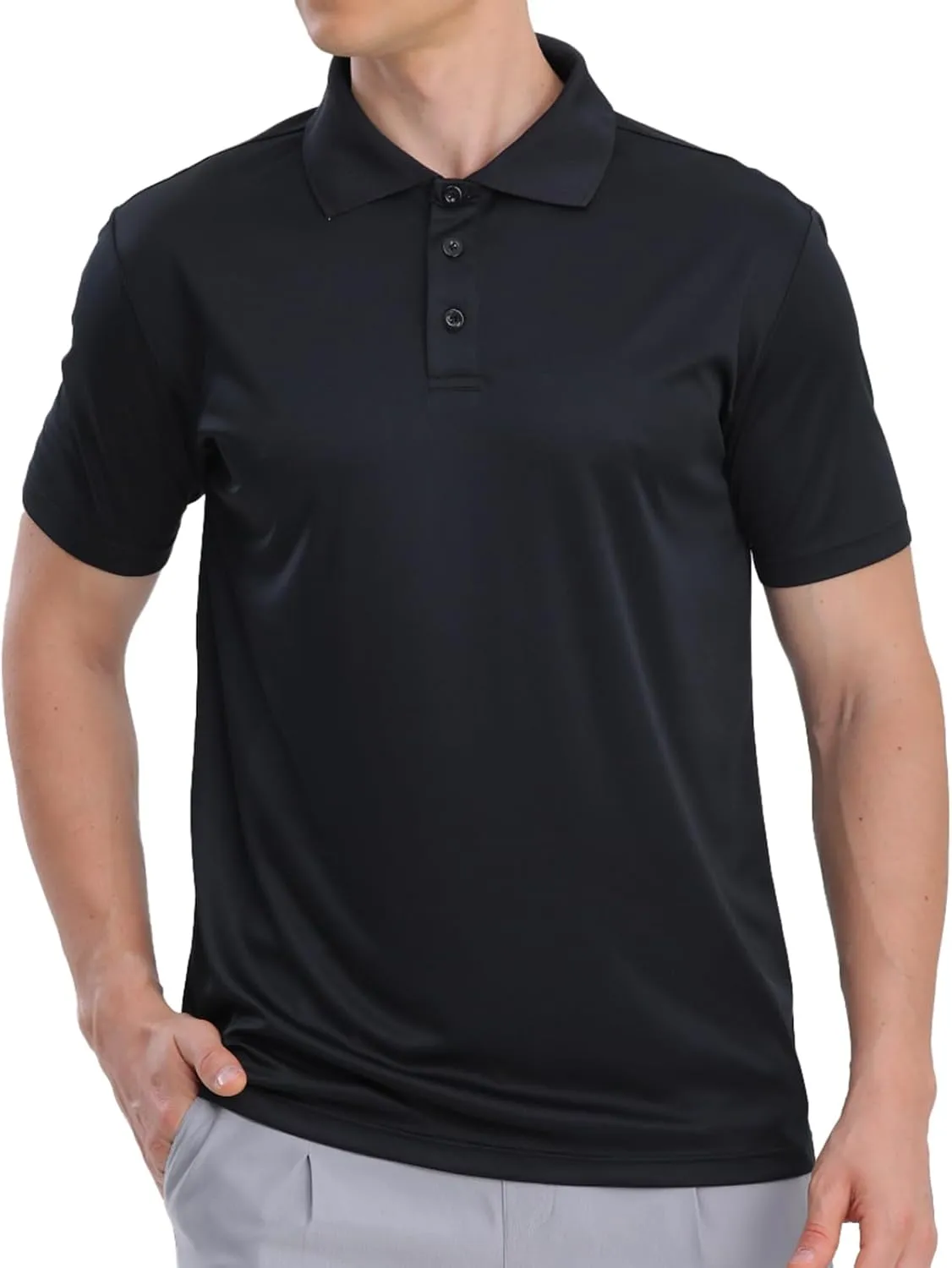 Mens Polo Shirts Short Sleeve,1 Pack/5 Pack Quick Dry Moisture Wicking Polos Workout Golf Shirts for Men