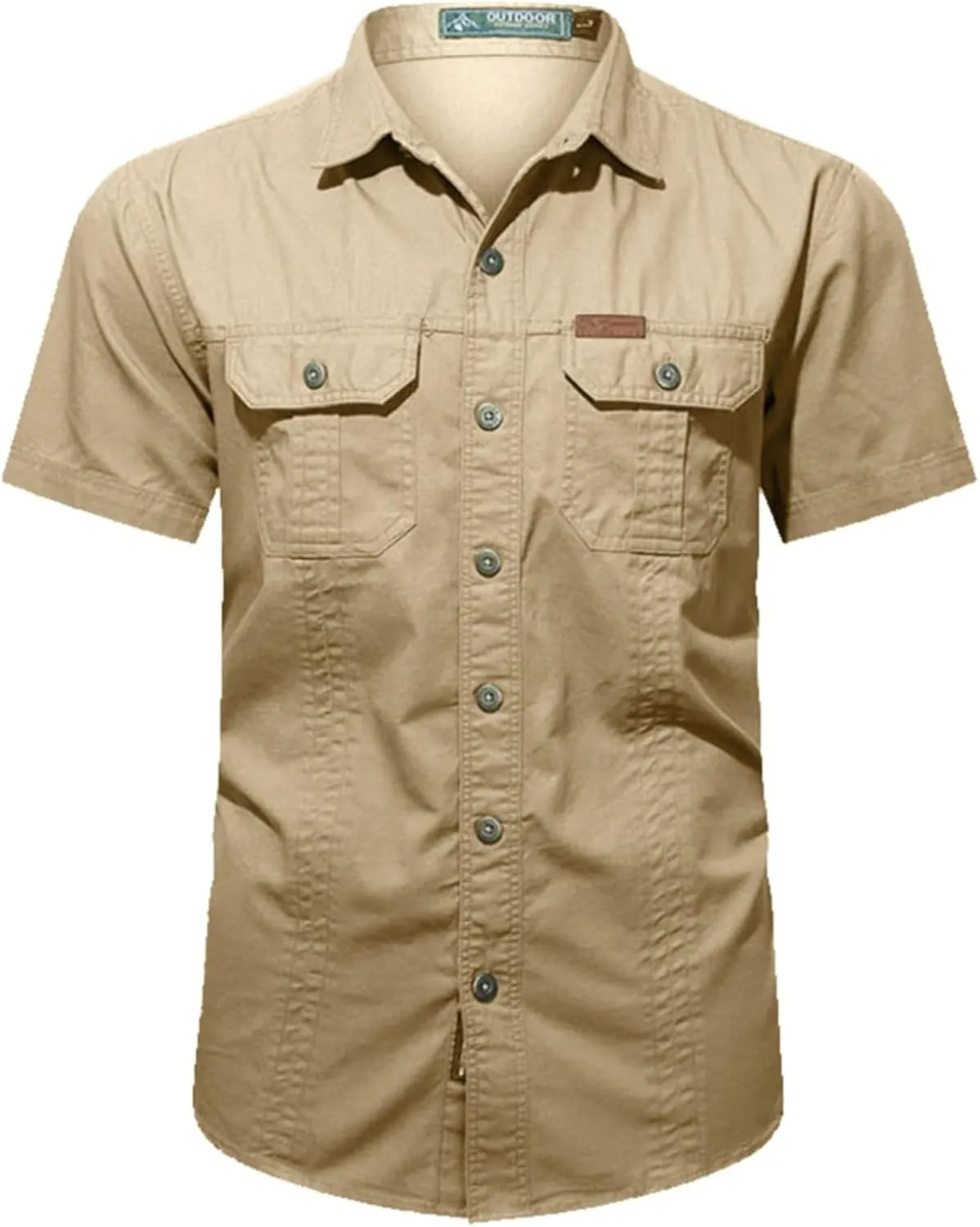 Mens Short Sleeve Tactical Shirt Quick Dry Military Cargo Work Shirts Outdoor Sun Protection Athletic Workout Hiking T Shirt