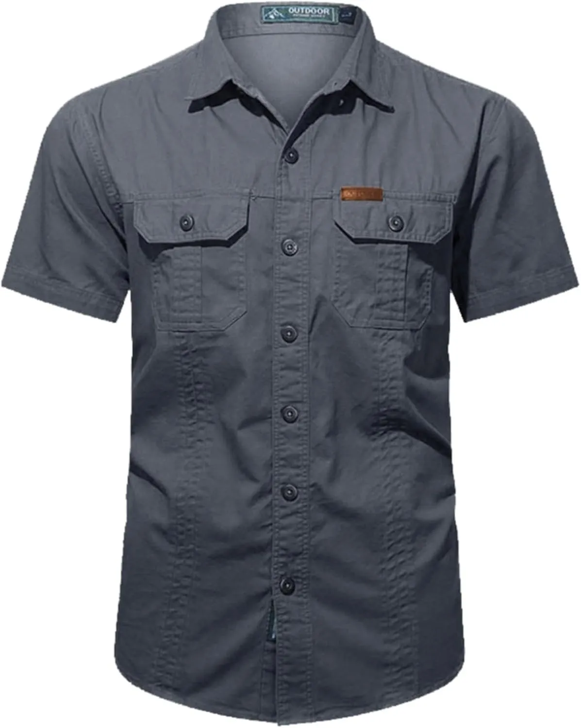 Mens Short Sleeve Tactical Shirt Quick Dry Military Cargo Work Shirts Outdoor Sun Protection Athletic Workout Hiking T Shirt