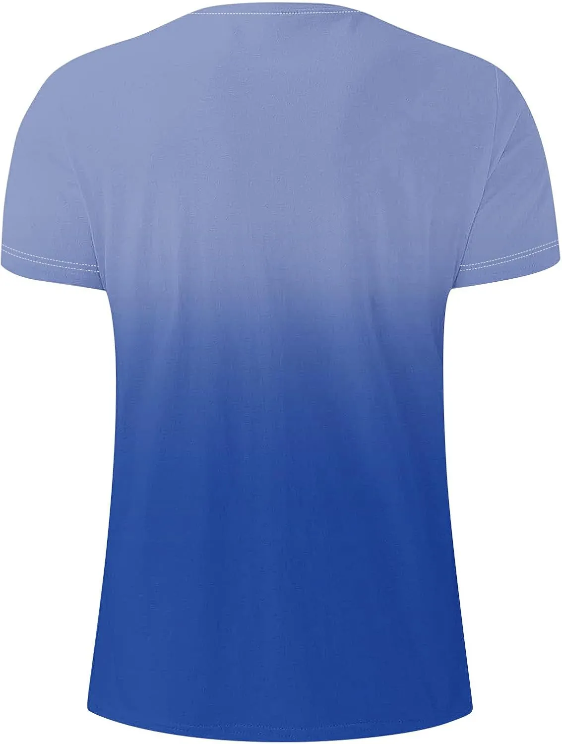 Mens Summer Shirt Causal Short Sleeve Gradient Color Fashion Top Lightweight Crewneck Shirts Gym Workout Pullover
