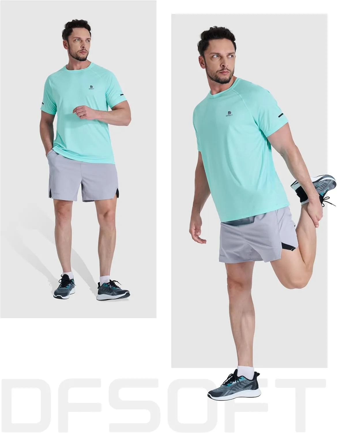 Men's Summer Short Sleeve Shirts Quick Dry Workout Lightweight T-Shirts Gym Running Swim Athletic Shirt 2025