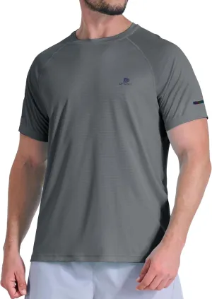 Men's Summer Short Sleeve Shirts Quick Dry Workout Lightweight T-Shirts Gym Running Swim Athletic Shirt 2025