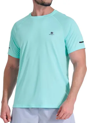 Men's Summer Short Sleeve Shirts Quick Dry Workout Lightweight T-Shirts Gym Running Swim Athletic Shirt 2025