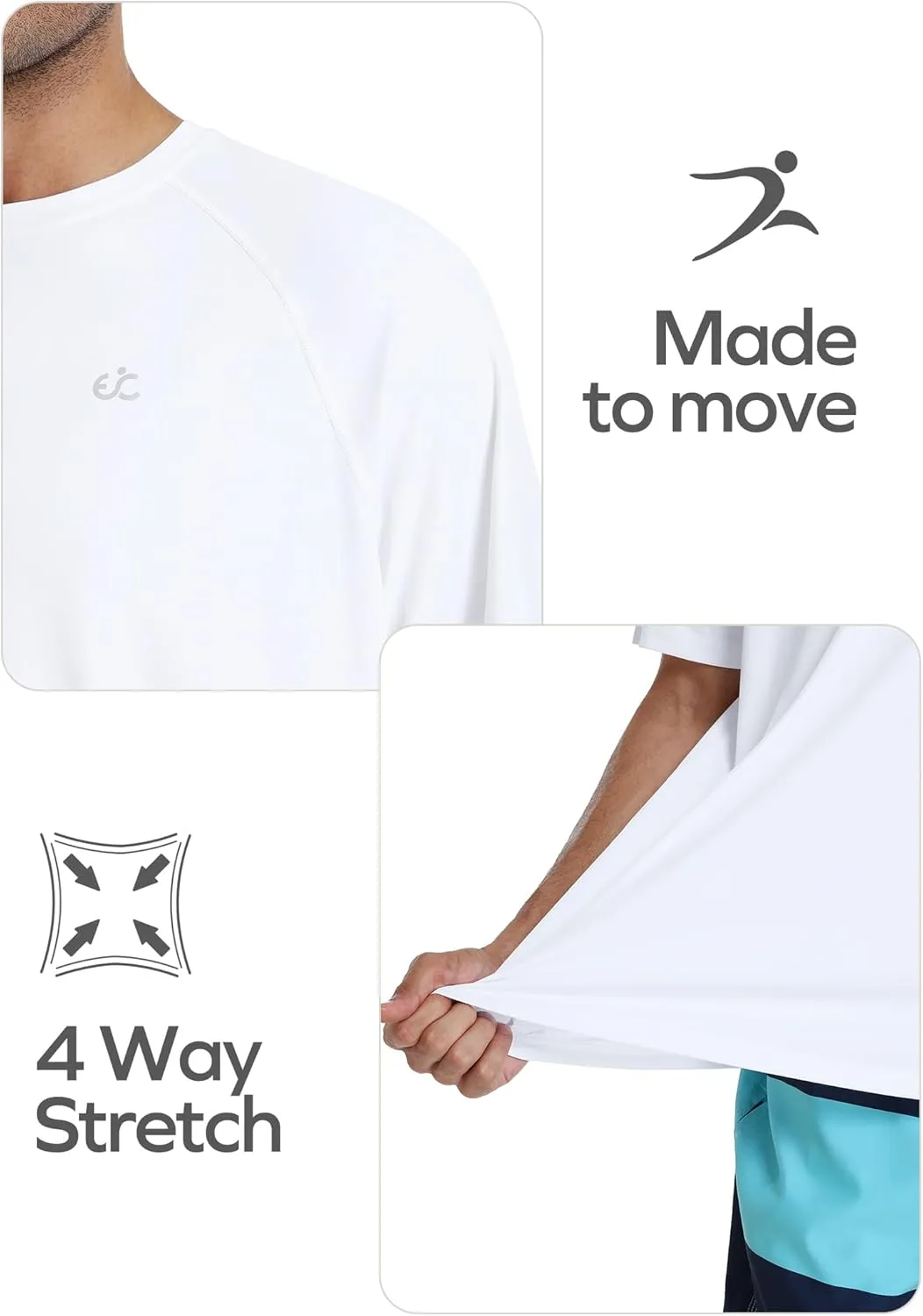 Men's Swim Shirt Quick Dry Sun Shirts UPF50  Rash Guard for Men Short Sleeve UV Sun Protection Beach Shirts