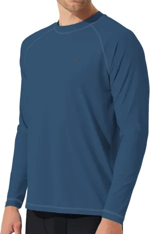 Men's Swim Shirts Rash Guard UPF 50  Long & Short Sleeve UV Sun Protection Summer Shirts Fishing Hiking T-Shirt