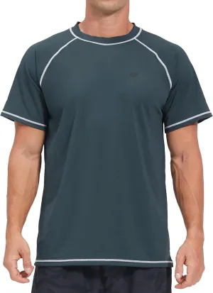 Men's Swim Shirts Rash Guard UPF 50  UV Sun Protection T-Shirt Quick Dry Fishing Beach T Shirts