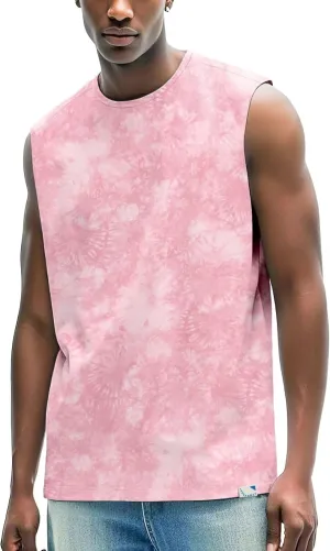 Men's Tank Tops for Workout Muscle Casual Sleeveless Shirts Crewneck Basic Loose Fit UV Protection Summer Beach Tops