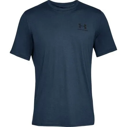 Men's Under Armor Short Sleeve Left Chest Sportstyle Shirt, Academy/Black