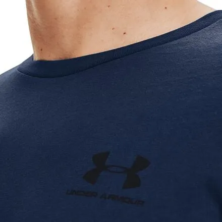 Men's Under Armor Short Sleeve Left Chest Sportstyle Shirt, Academy/Black