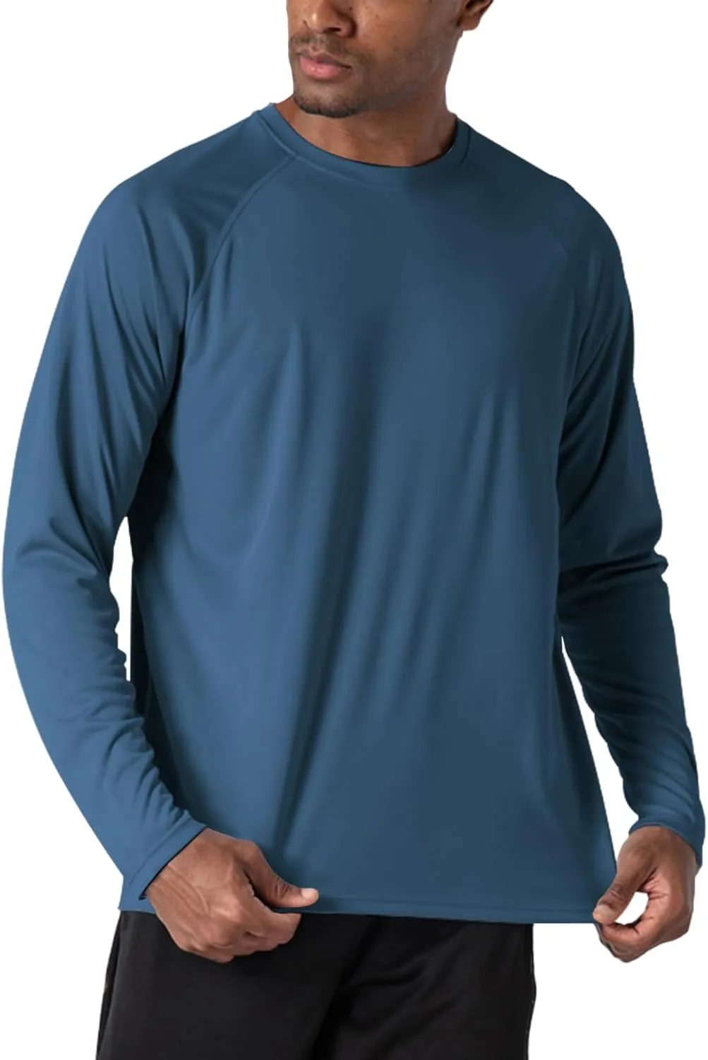 Men's UPF 50  Rash Guard Long Sleeve Sun Protection SPF UV Shirts Lightweight Breathable Swim T-Shirts