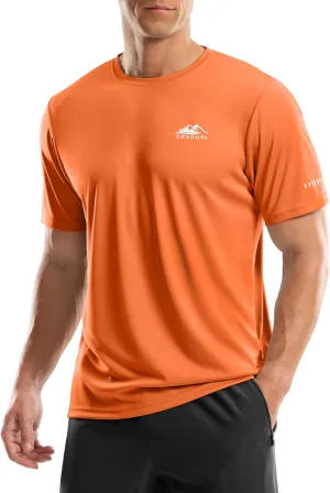 Men's UPF 50  Sun Protection Dry Fit Workout T-Shirts Rash Guard Swim Shirts Moisture Wicking Tee for Athletic, Beach, Hiking