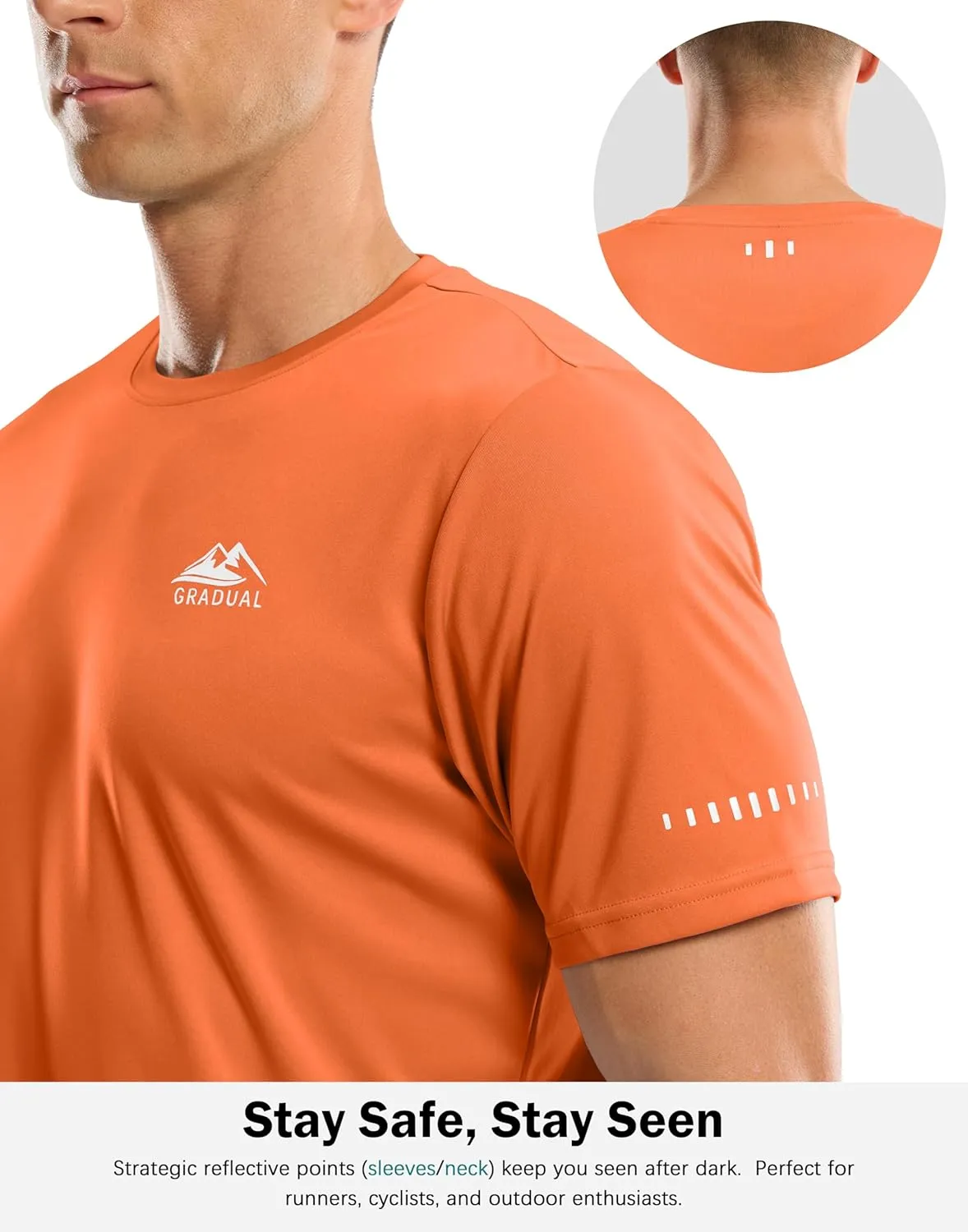 Men's UPF 50  Sun Protection Dry Fit Workout T-Shirts Rash Guard Swim Shirts Moisture Wicking Tee for Athletic, Beach, Hiking