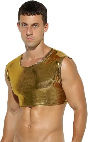 Mens Wet Look Undershirt Faux Leather Shirts Shiny Short Sleeve T-Shirts Slim Fit Muscle Tops Casual Clubwear