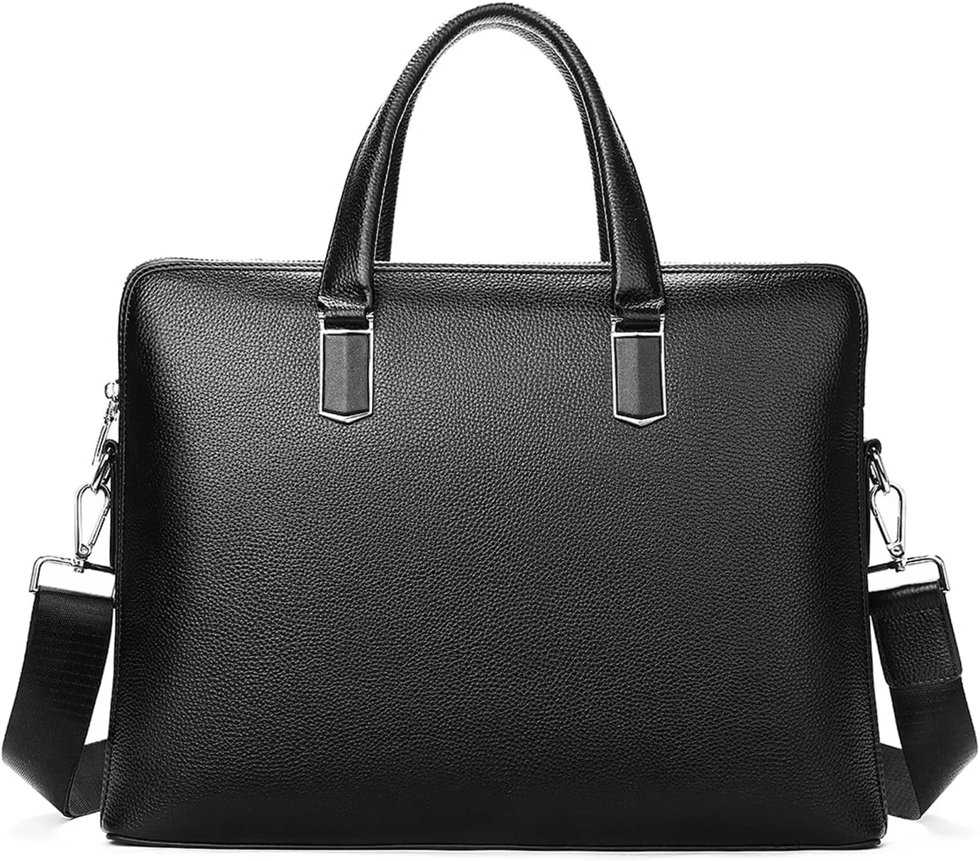 Messenger Bags Men's Business Briefcase Genuine Leather Laptop Bag for Double Layers Male Handbag Travel Casual Shoulder Bag