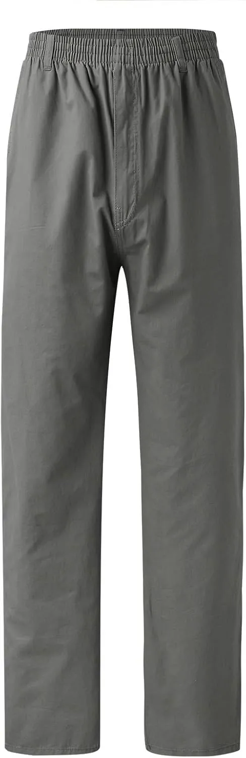 MIDOO Pants for Men Baggy Drawstring Chino Cargo Pants Lightweight Hiking Pants Outdoor Twill Track Jogging