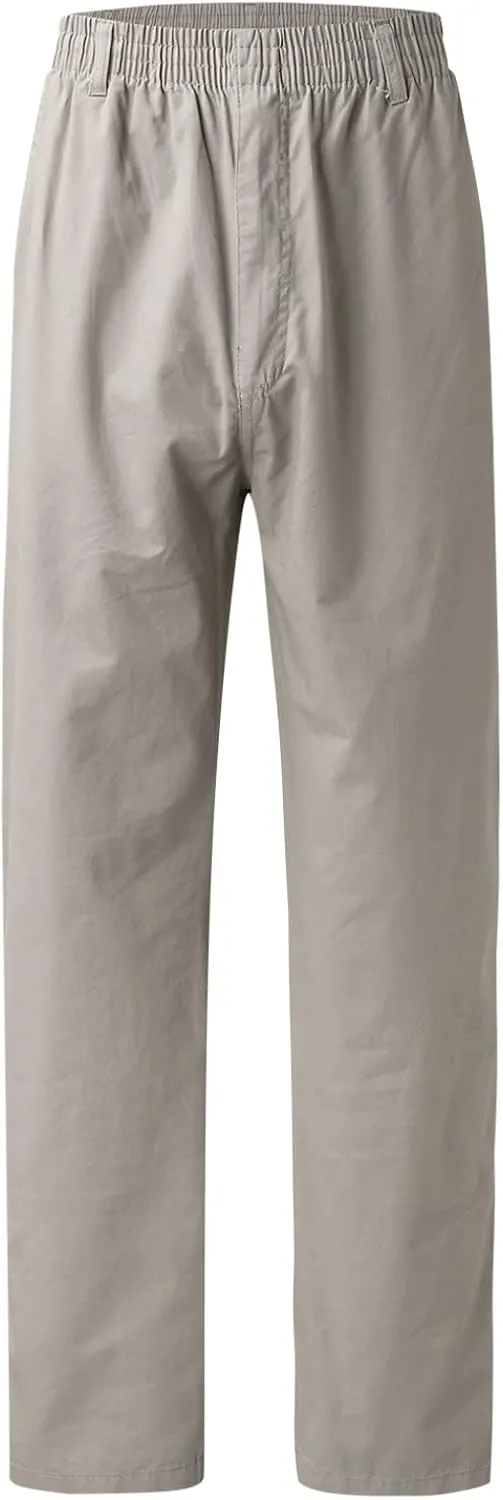 MIDOO Pants for Men Baggy Drawstring Chino Cargo Pants Lightweight Hiking Pants Outdoor Twill Track Jogging