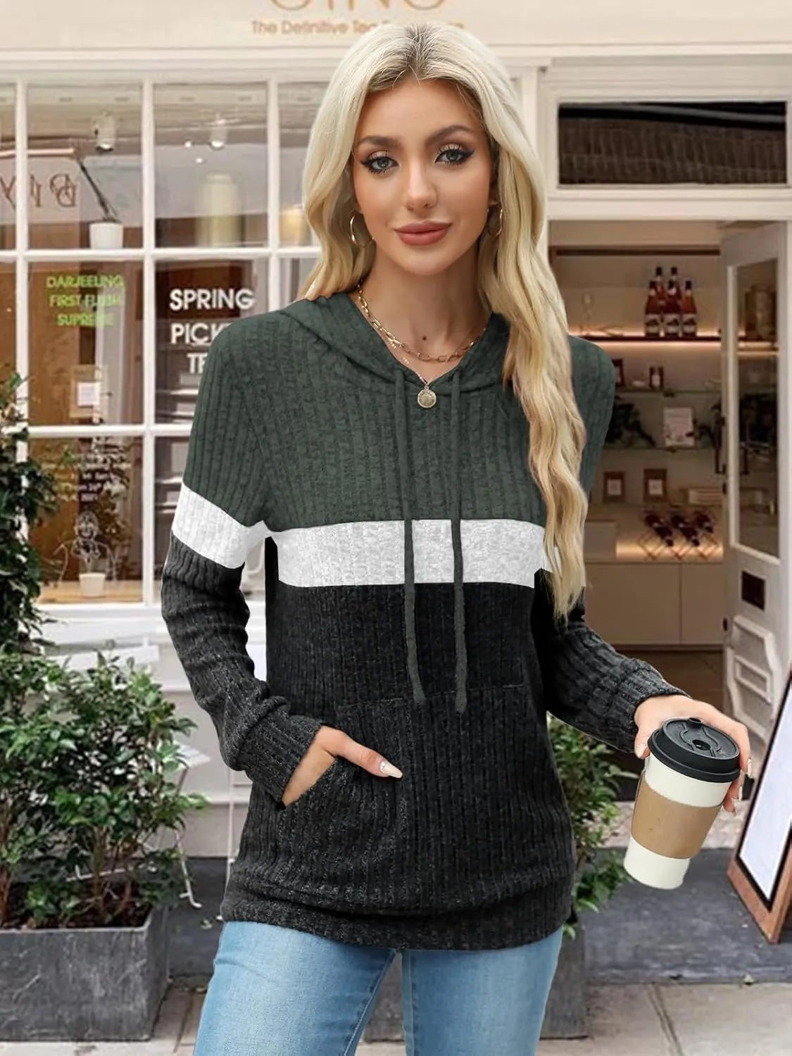 MixShe Sweaters for Women Fall Tops Long Sleeve Hoodie Ladies Sweatshirts Pullover Blouses Loose Casual Fashion Clothes