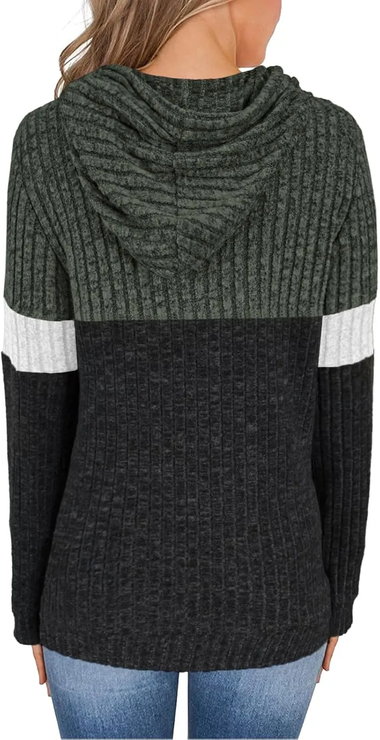 MixShe Sweaters for Women Fall Tops Long Sleeve Hoodie Ladies Sweatshirts Pullover Blouses Loose Casual Fashion Clothes