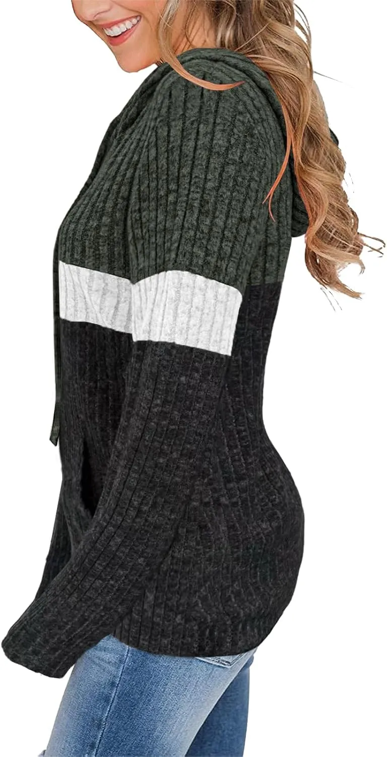 MixShe Sweaters for Women Fall Tops Long Sleeve Hoodie Ladies Sweatshirts Pullover Blouses Loose Casual Fashion Clothes