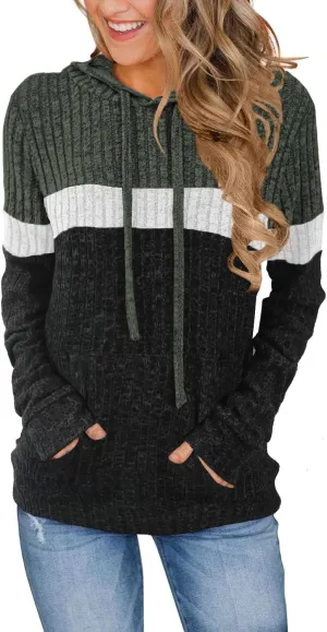 MixShe Sweaters for Women Fall Tops Long Sleeve Hoodie Ladies Sweatshirts Pullover Blouses Loose Casual Fashion Clothes