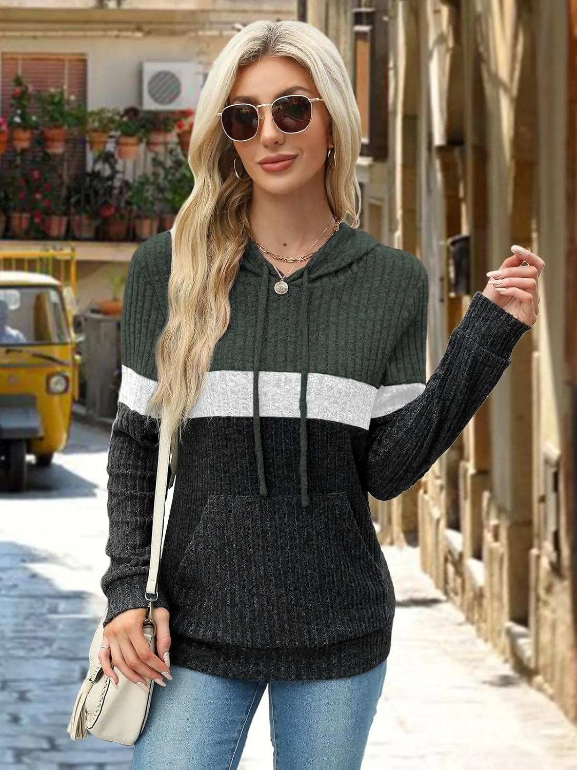 MixShe Sweaters for Women Fall Tops Long Sleeve Hoodie Ladies Sweatshirts Pullover Blouses Loose Casual Fashion Clothes