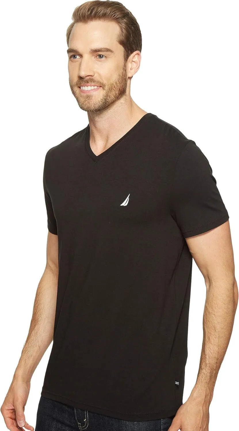 Nautica Men's Short Sleeve Solid Slim Fit V-Neck T-Shirt