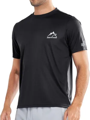 NORTHYARD Men's UPF 50  Sun Protection Shirts Swim SPF UV Quick Dry Short Sleeve T-Shirts for Athletic Fishing Rash Guard