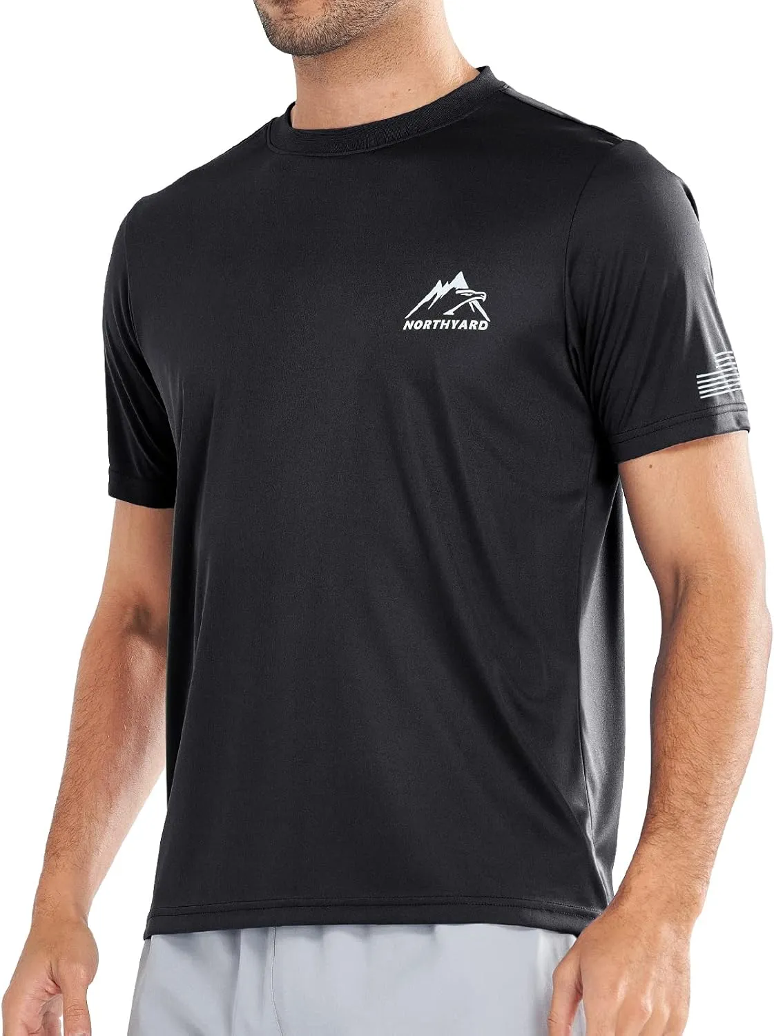NORTHYARD Men's UPF 50  Sun Protection Shirts Swim SPF UV Quick Dry Short Sleeve T-Shirts for Athletic Fishing Rash Guard