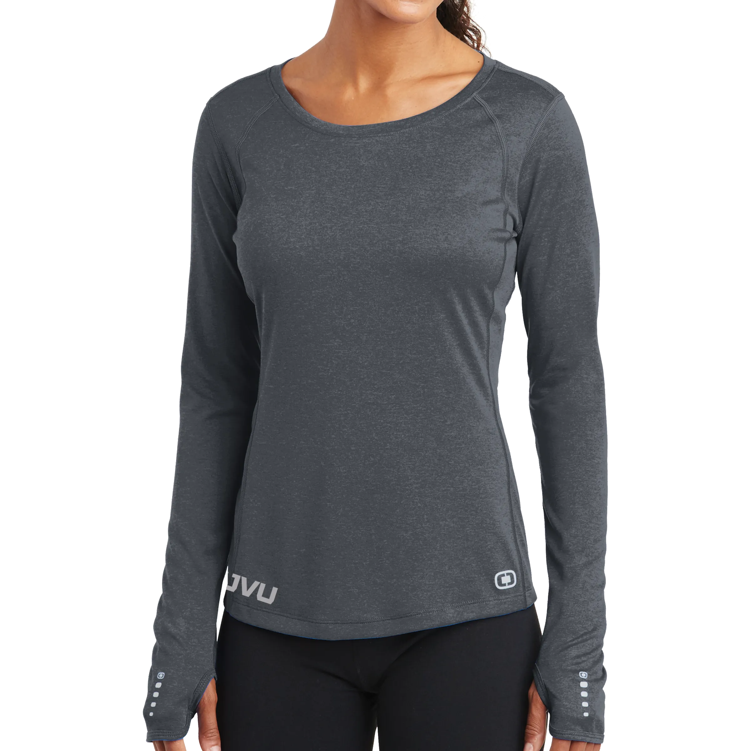 OGIO ENDURANCE Ladies Long Sleeve Pulse Crew - Mono Reflective