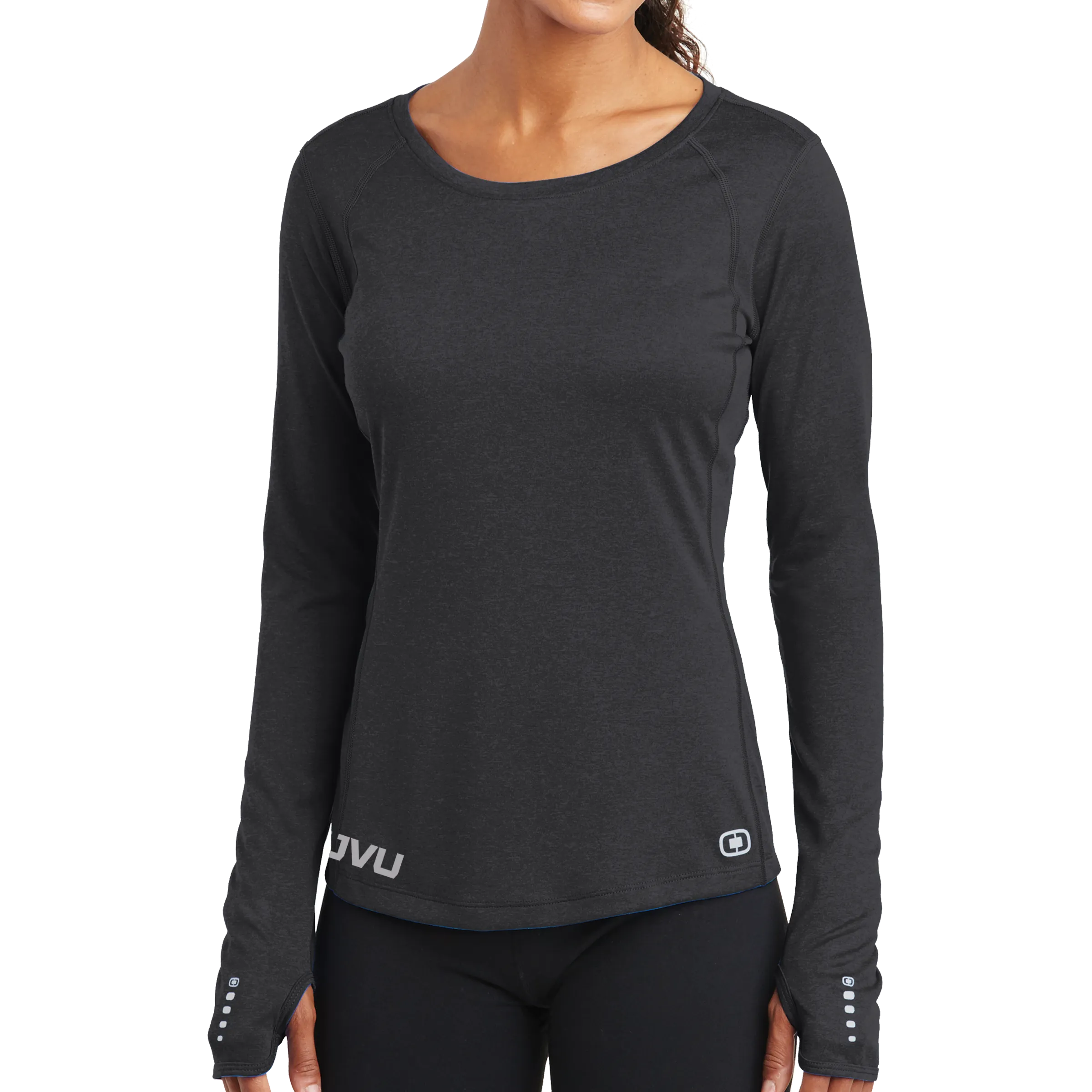 OGIO ENDURANCE Ladies Long Sleeve Pulse Crew - Mono Reflective