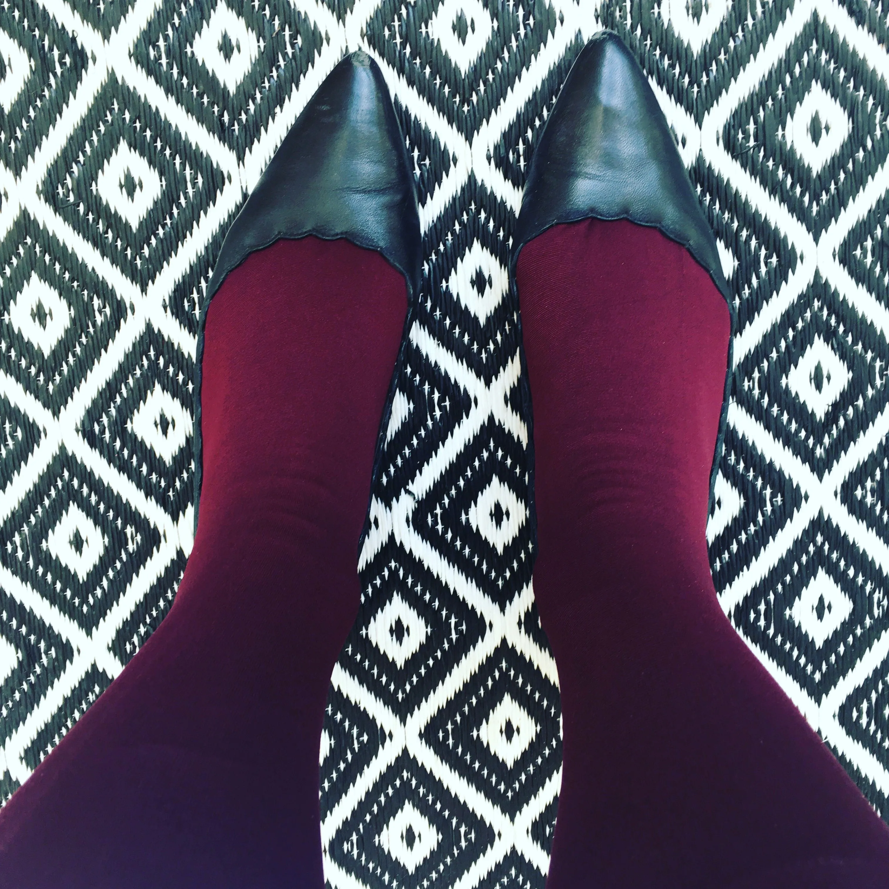 Opaque Tights - Burgundy