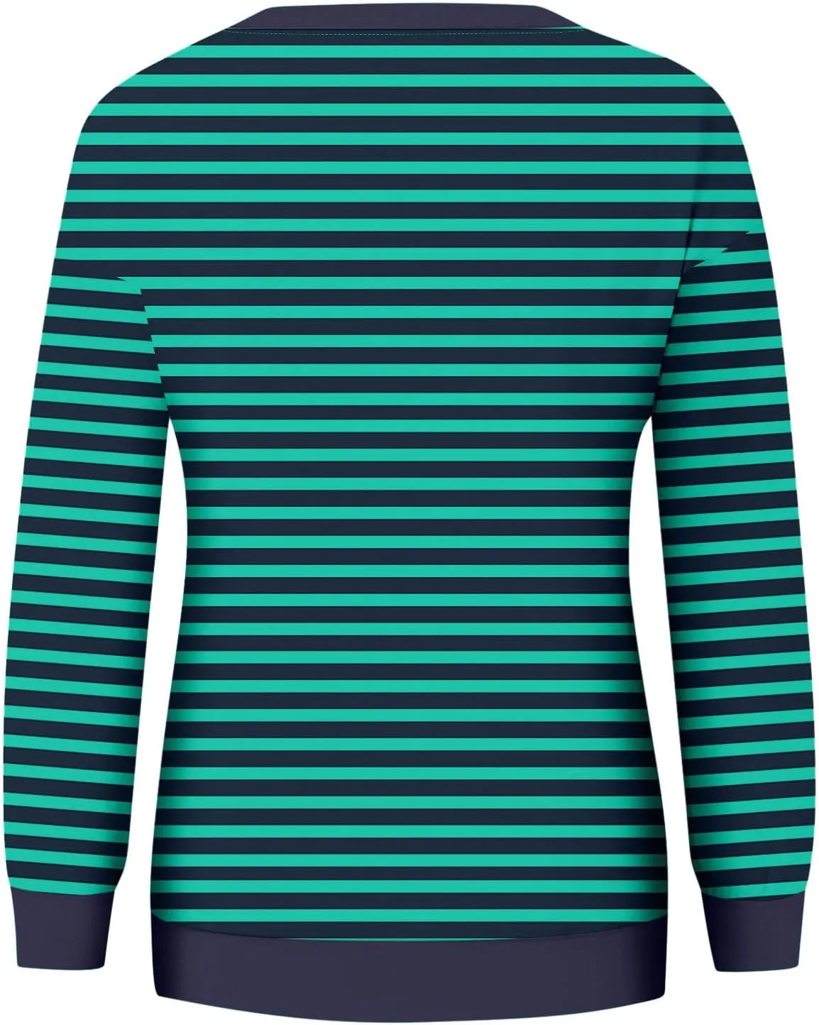 Oversized Sweatshirts for Women Loose Fit Long Sleeve Pullover Tops Striped No Hood Crewneck Casual Comfy Blouses