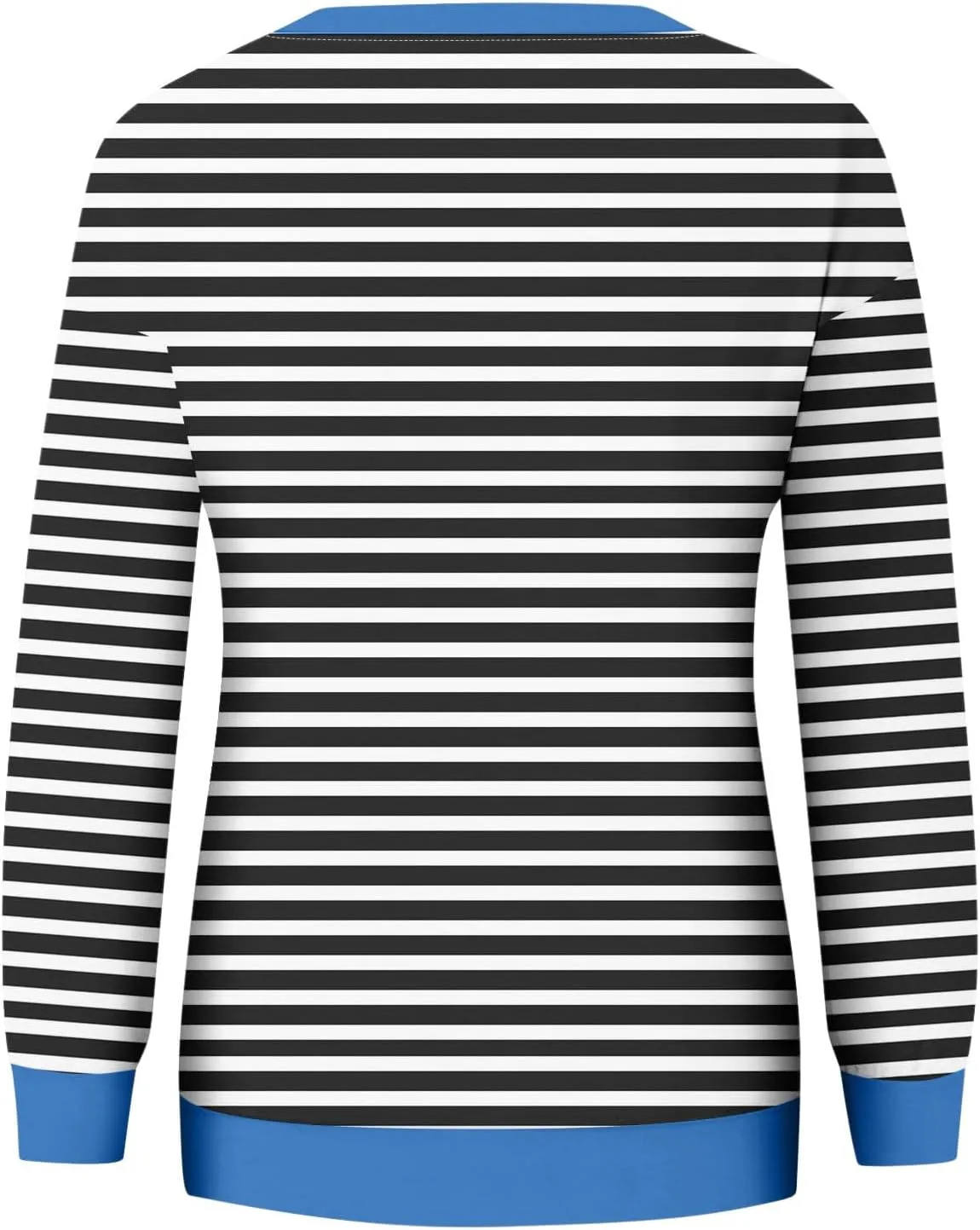 Oversized Sweatshirts for Women Loose Fit Long Sleeve Pullover Tops Striped No Hood Crewneck Casual Comfy Blouses