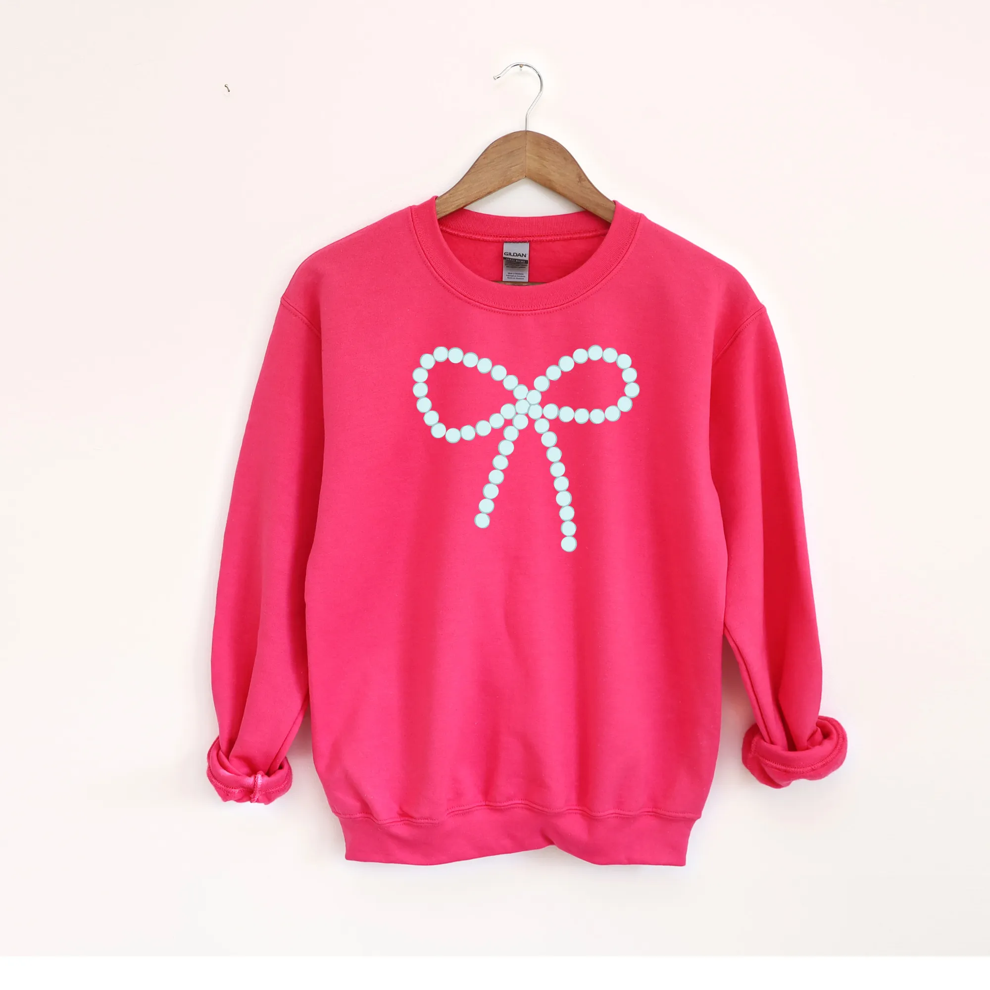 Pearl Bow Coquette Crewneck Sweatshirt